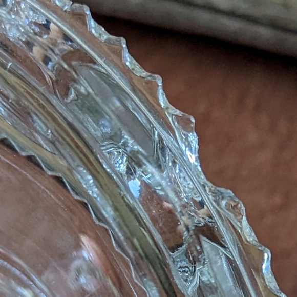 Antique Heavy Glass Compote Dish With Lid Kings Crown Nob - Picture 14 of 15